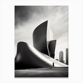Los Angeles, Black And White Analogue Photograph 2 Canvas Print
