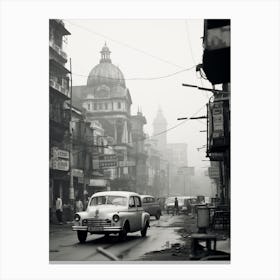 Kolkata, India, Black And White Old Photo 2 Canvas Print
