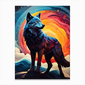 Wolf In The Sky Canvas Print