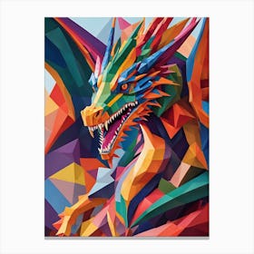 Giant Dragon Abstract Two Canvas Print