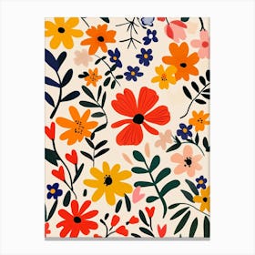 Floral Wallpaper 1 Canvas Print