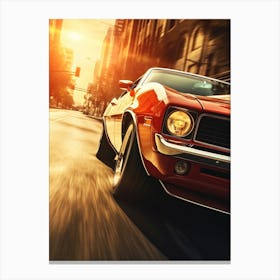 American Muscle Car In The City 015 Canvas Print