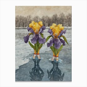 Ice Iris Canvas Print