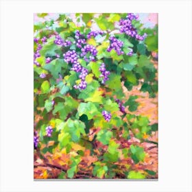 Grape Ivy Impressionist Painting Plant Canvas Print