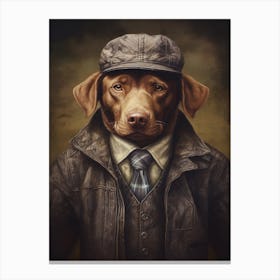 Gangster Dog Chesapeake Bay Retriever Canvas Print