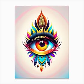 Energy, Symbol, Third Eye Tattoo 2 Canvas Print
