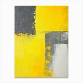 Grey And Yellow Abstract Canvas Print