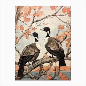 Art Nouveau Birds Poster Goose  3 Canvas Print