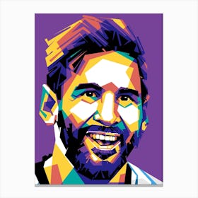 Lionel Messi Wpap Canvas Print