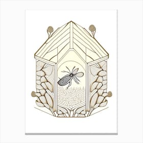 Apiculture Beehive 3 William Morris Style Canvas Print