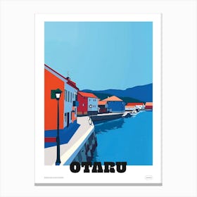 Otaru Japan 1 Colourful Travel Poster Canvas Print