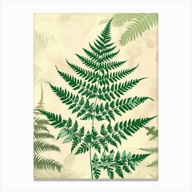 Pattern Poster Japanese Painted Fern 2 Canvas Print