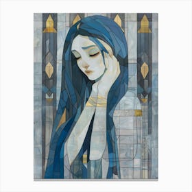 Blue Woman 15 Canvas Print