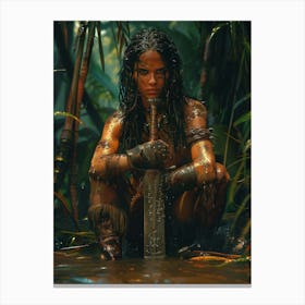 Woman With A Sword Canvas Print