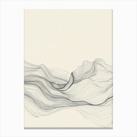 Abstract Wave Drawing 1 Canvas Print