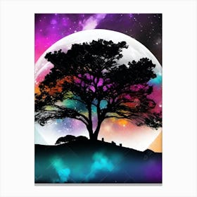 Full Moon Tree Canvas Print