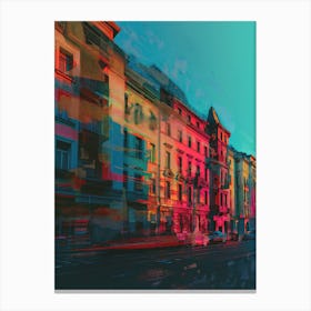 Berlin Procedual Glitch Art Canvas Print