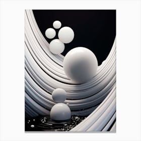 White Spheres Canvas Print