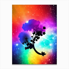 Flower In Space 16 Canvas Print