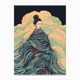 Samurai Illustration 16 Canvas Print