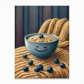 Oats And Blueberries Canvas Print