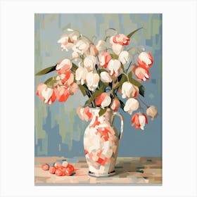 Bleeding Heart Flower Still Life Painting 4 Dreamy Canvas Print