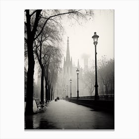 Barcelona Spain Black And White Analogue Photography 4 Canvas Print