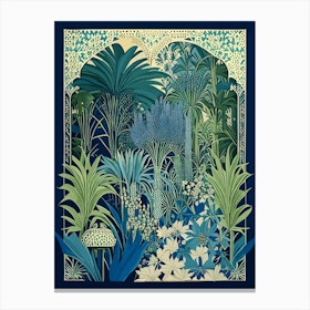 Jardin Majorelle, Morocco Vintage Botanical Canvas Print