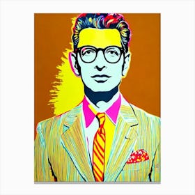 Jeff Goldblum Colourful Pop Movies Art Movies Canvas Print
