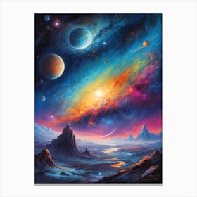 Space Landscape 2 Canvas Print