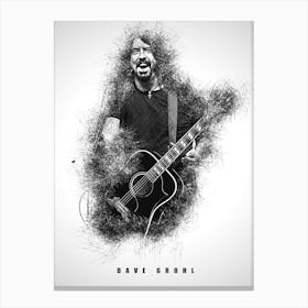 Dave Grohl Guitarist Sketch Canvas Print