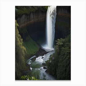 Manawaiopuna Falls, United States Realistic Photograph (2) Canvas Print