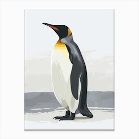 King Penguin Signy Island Minimalist Illustration 1 Canvas Print