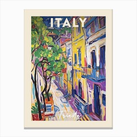 Trieste Italy 4 Fauvist Painting Travel Poster Canvas Print