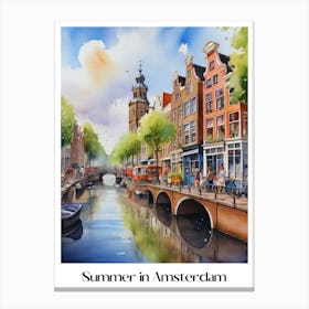 Summer in Amsterdam. 7 Canvas Print