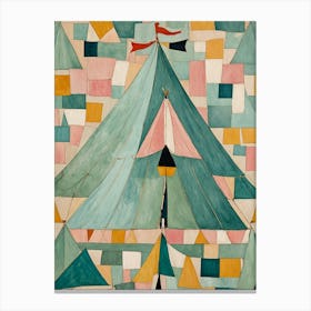 Abstract Whimsical Tents Canvas Print