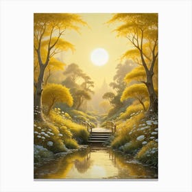 Golden Fairytale Kingdom Canvas Print