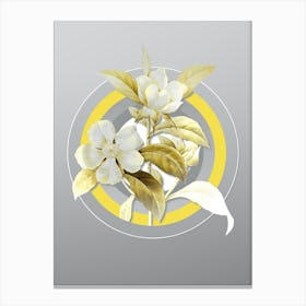 Botanical Golden Guinea Vine in Yellow and Gray Gradient n.206 Canvas Print