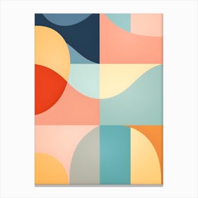 Abstract Pattern in Pastel Colors 3 Canvas Print