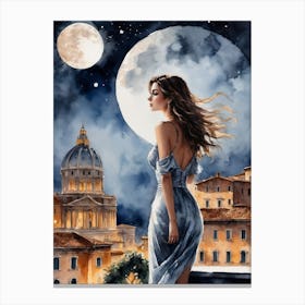 Roma Moonlight Canvas Print