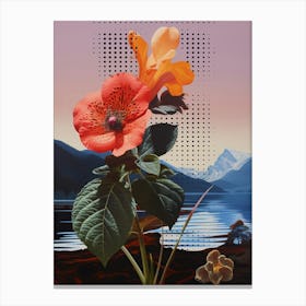 Surreal Florals Impatiens 1 Flower Painting Canvas Print