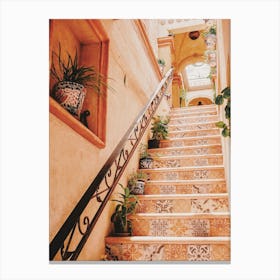 Bohemian Stairway Canvas Print