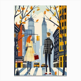 Coupleinnewyork Canvas Print