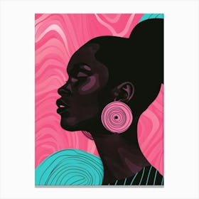 Black Woman With Earrings 8 Canvas Print