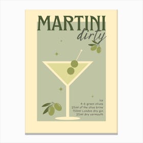 Martini Dirty Canvas Print