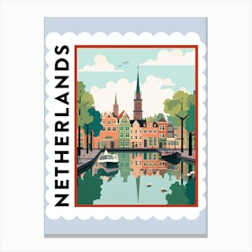 Netherlands 3 Travel Stamp Poster Canvas Print