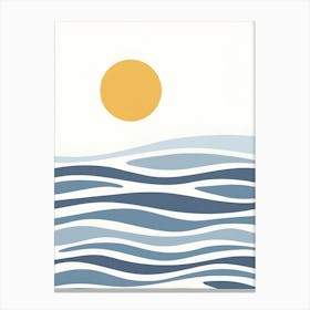 Sun Rising Over The Ocean Canvas Print