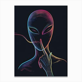 Alien Hand Gesture Canvas Print