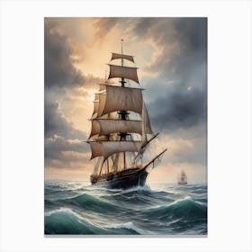 Sailing Ship Painting (28) Canvas Print