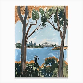 Travel Poster Happy Places Sydney 3 Canvas Print